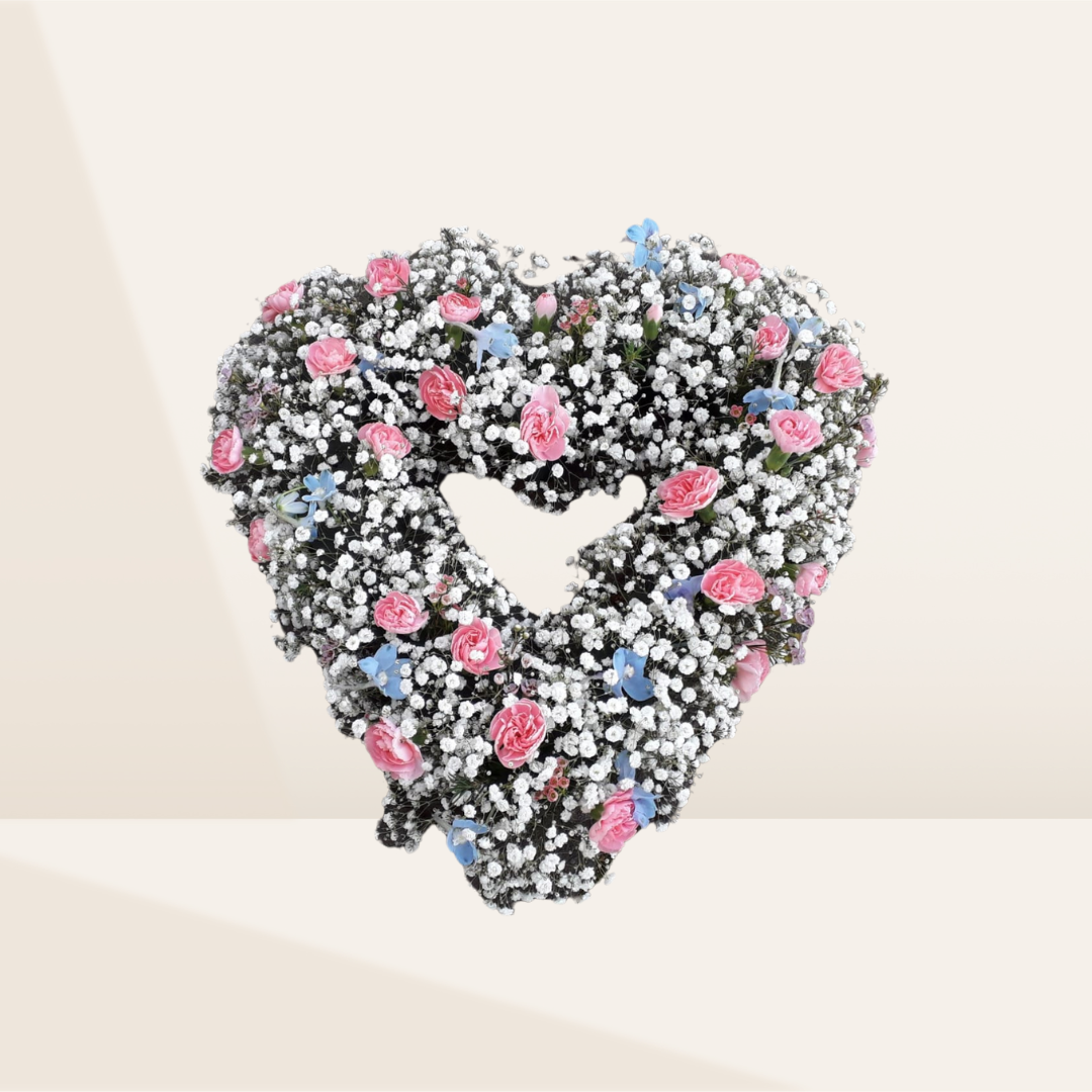 Gypsophila and Spray Carnations Tribute