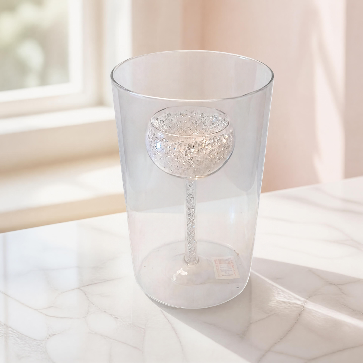 Luxurious Crushed Crystal Tealight Candle Holder