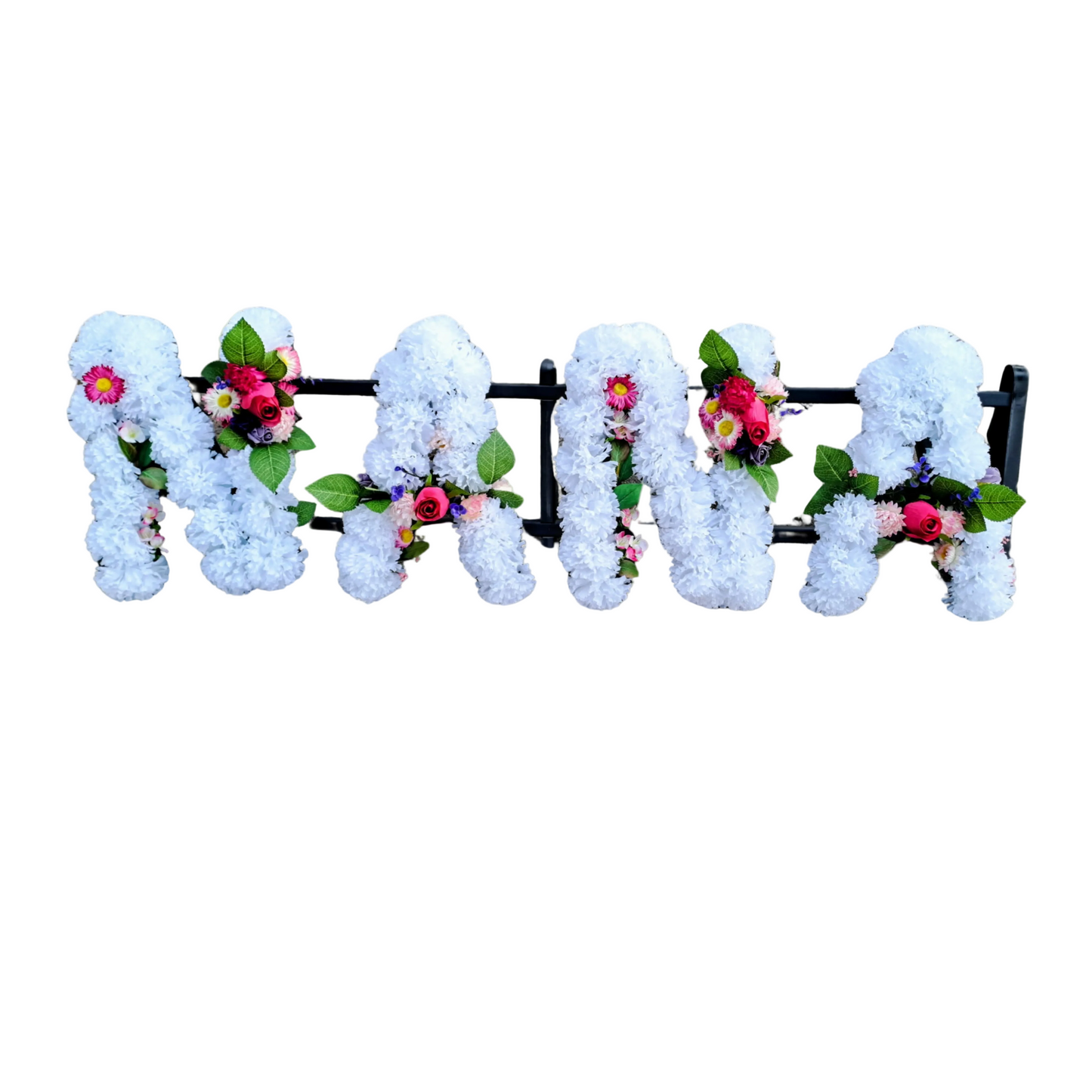 Silk White Carnation Word Tribute - Various Options Available