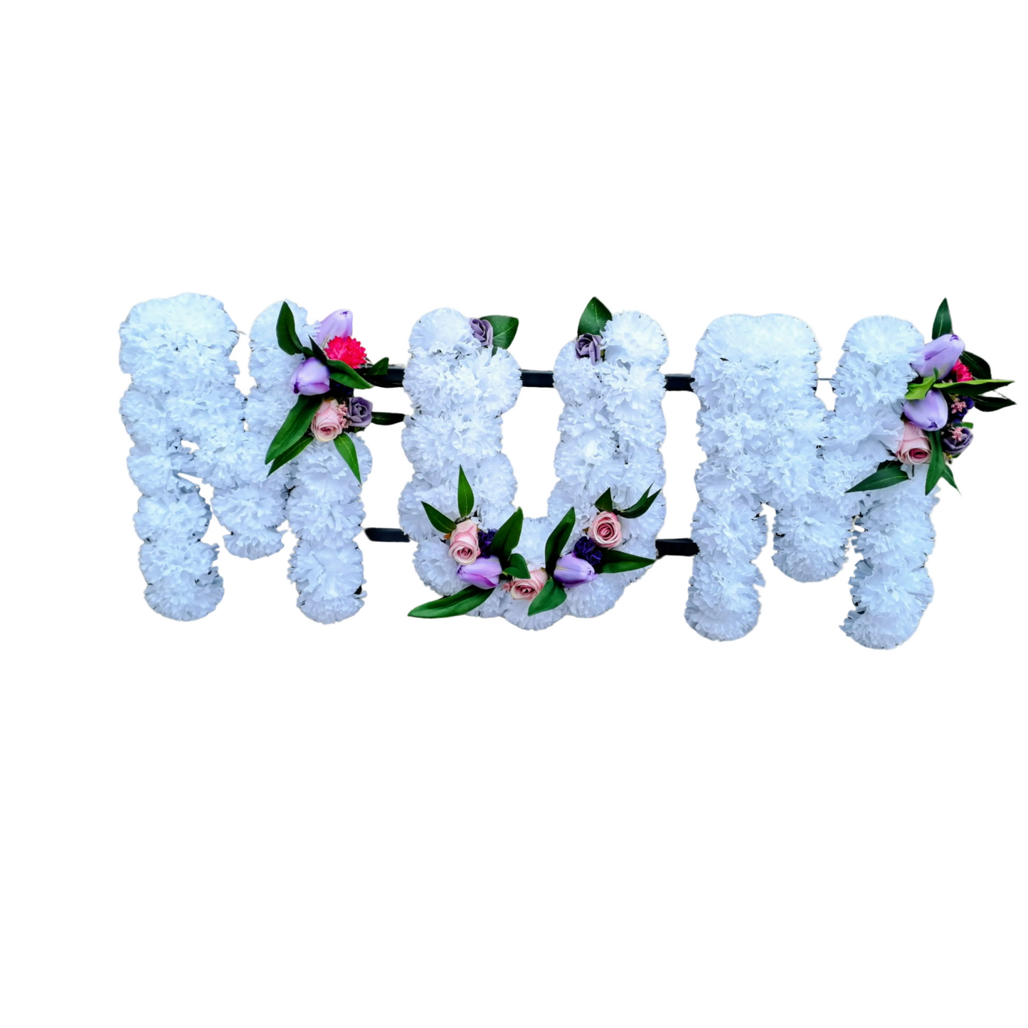 Silk White Carnation Word Tribute - Various Options Available
