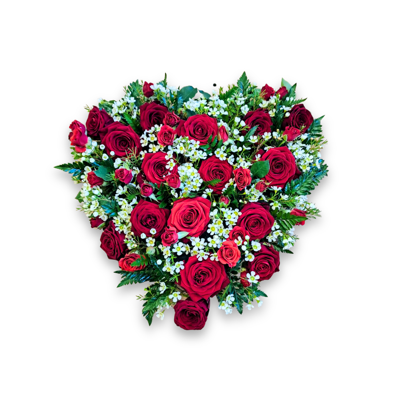 Passionate Red Rose Heart Tribute